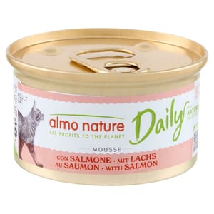 Almo Almo Nature Daily Mousse 成貓罐頭 慕絲主食系列 三文魚 85g 85g  正面圖