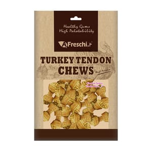 A A Freschi Srl 狗零食 Natural Turkey 火雞筋3吋打結骨 130g 130g 犬用 正面圖