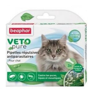 Beaphar Beaphar VETO pure 成貓用回歸自然滴劑 1ml*3 1ml 貓用 正面圖