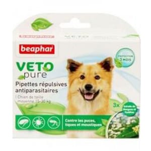 beaphar beaphar VETO pure 中型犬用回歸自然滴劑  犬用 正面圖