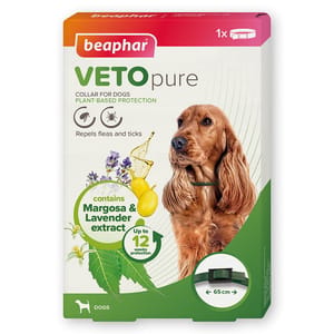 beaphar beaphar 犬用VETO pure 回歸自然防蚊+蜱+虱 3合1頸帶  犬用 正面圖