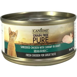 CANIDAE CANIDAE 咖比 PURE 貓罐頭 雞絲及蝦仁 70g 70g 正面圖