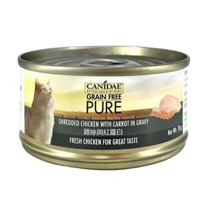 CANIDAE CANIDAE 咖比 PURE 貓罐頭 雞絲及紅蘿白 70g 70g  正面圖