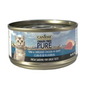CANIDAE CANIDAE 咖比 PURE 貓罐頭 白身吞拿魚及雞絲 70g 70g  正面圖