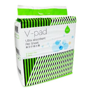 V-pad V-pad 綠茶高分子吸水 寵物尿墊 狗尿墊 狗尿片 [45x60 M碼 50枚]   正面圖
