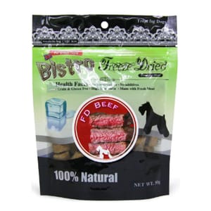 Bistro Bistro Freeze Dried 狗零食 脫水牛肉 原味 50g 50g 正面圖