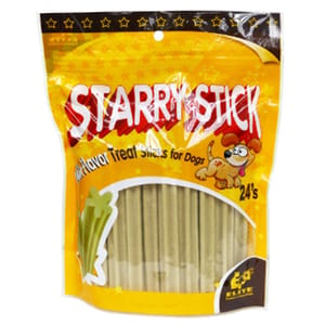 Starry Starry Stick 狗零食 五星型牛奶軟齒條 24支   正面圖