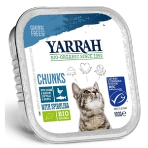 Yarrah Yarrah 貓罐頭 有機雞塊 鯡魚 100g 100g  正面圖