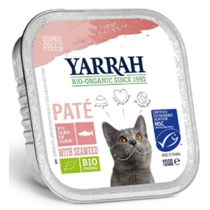 Yarrah Yarrah 貓罐頭 有機海藻三文魚醬 100g 100g  正面圖