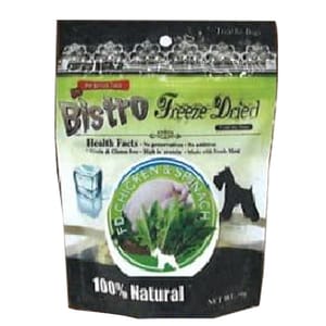 Bistro Bistro Freeze Dried 狗零食 脫水雞肉 菠菜 50g 50g  正面圖