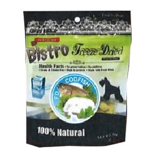 Bistro Bistro Freeze Dried 狗零食 脫水鱈魚 50g 50g  正面圖
