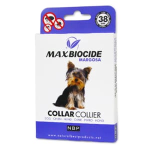 Max Max Biocide 小型犬用苦楝油驅蚤頸帶 38cm 犬用 正面圖
