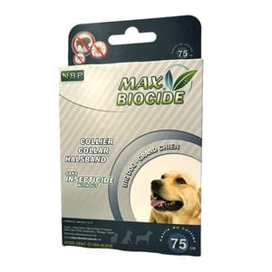 Max Max Biocide 狗狗 天然草本 香葉驅蚤頸帶 大型犬用 75cm 黑色  犬用 正面圖