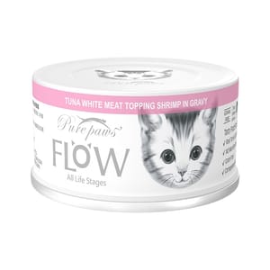 Pure Pure paws 高湯貓罐頭 吞拿魚+蝦 80g 80g 正面圖