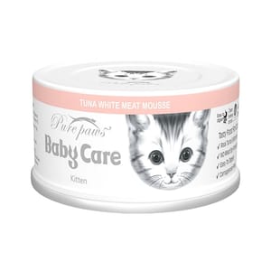 Pure Pure paws 幼貓慕斯罐頭 吞拿魚+牛磺酸 80g 80g  正面圖