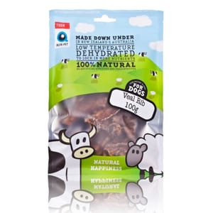 Alfa Alfa Pet 新西蘭風乾脫水無穀物狗小食 牛肋骨 Veal Rib for Dogs 100g 100g 正面圖