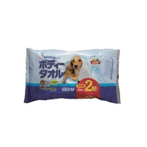 日本IRIS 日本IRIS 每日擊退污糟 寵物濕紙巾 小型犬及貓適用 BWT-25M 25枚 一袋2包 2包 正面圖
