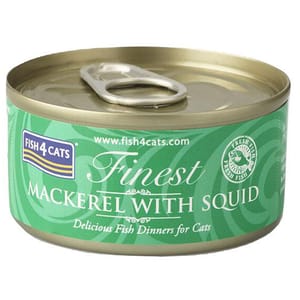 Fish4Cats Fish4Cats 貓罐頭 鯖魚塊+魷魚 70g 70g 正面圖