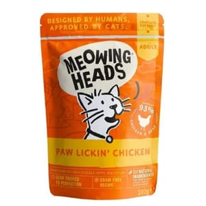 Meowing Meowing heads 貓濕糧 無穀物濕包 雞肉牛肉 100g 100g 正面圖