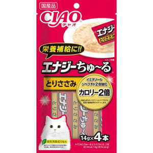 CIAO CIAO 肉泥 貓零食 2倍強化 高能量雞肉醬 14g 4本入 14g  正面圖