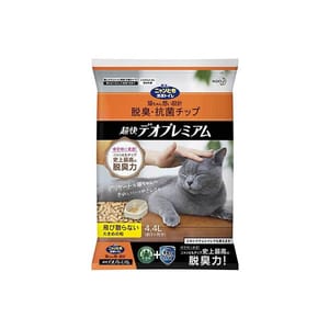 日本花王脫臭抗菌大粒 日本花王脫臭抗菌大粒 木貓砂 升級超快脫臭 4.4L 4L 正面圖