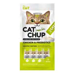 CAT CAT CHUP 貓零食 貓零食條 雞&益生元 14g x 4條 14g 正面圖