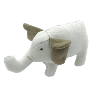 Billipets Billipets 狗玩具 天然帆布大象 14cm x 10cm 正面圖
