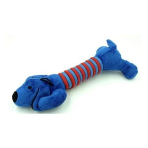 Billipets Billipets 狗玩具 長粗綿繩發聲玩具 蠟腸狗 藍色 28cm   正面圖