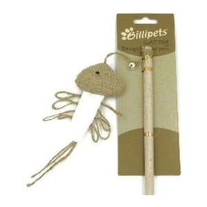Billipets Billipets 逗貓棒 天然木製貓棒 魚 40cm   正面圖