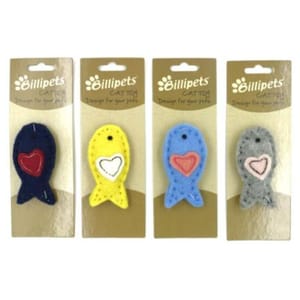 Billipets Billipets 天然羊毛貓玩具 魚   正面圖