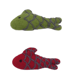 Billipets Billipets 貓玩具 新西蘭天然羊毛系列 魚仔   正面圖