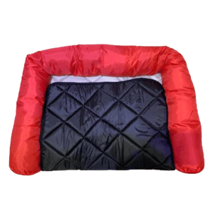 Billipets Billipets 尼龍防水寵物床墊 長方型 紅灰 85cm x 55cm x 10cm   正面圖