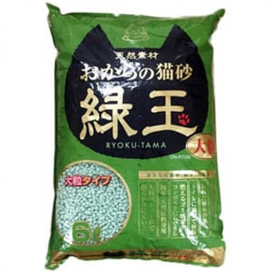 日本Hitachi 日本Hitachi RYOKU-TAMA綠玉綠茶 豆腐貓砂 大粒裝 6L 6L  正面圖