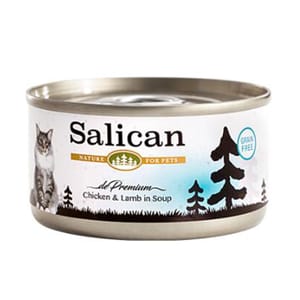 Salican Salican 貓罐頭 清湯鮮雞肉+羊肉 85g 85g  正面圖