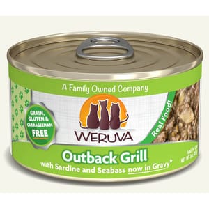 WeRuVa WeRuVa 經典系列 主食貓罐頭 野生澳洲鰺魚及金目鱸魚 156g 156g  正面圖