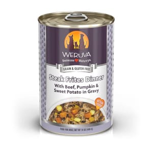 WeRuVa WeRuVa 狗罐頭 經典系列 澳洲牛肉+南瓜+甘薯 Steak Frites 400g 400g 正面圖