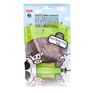 Alfa Alfa Pet 新西蘭風乾脫水無穀物狗小食 牛肉粒 Beef Meaty Cubefor Dogs 50g 50g  正面圖