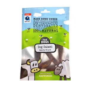 Alfa Alfa Pet 新西蘭風乾脫水無穀物狗小食 莎樂美腸 Dog Salami for Dogs 100g 100g  正面圖