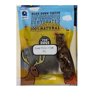 Alfa Alfa Pet 新西蘭風乾脫水無穀物 狗小食 山羊肉片 Goat Trim Meat for Dogs 60g 60g 正面圖