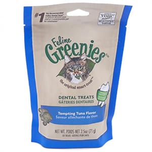 美國Greenies 美國Greenies Dental Treats 貓齒靈貓咪潔齒餅 吞拿魚味 71g 71g  正面圖