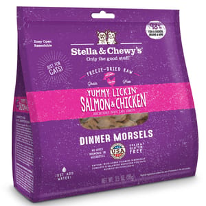 Stella & Chewy's Stella & Chewy's 貓糧 Dinner Morsels 凍乾生肉主食糧 三文魚及雞肉配方 18oz 18oz  正面圖