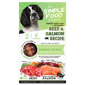 The The Simple Food Project 全犬狗糧 凍乾脫水系列 牛及三文魚 1.5lbs 5lb  正面圖