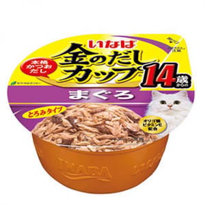 CIAO CIAO 貓罐頭 日本金湯鰹味杯 金槍魚味 14歲食用 70g 70g  正面圖
