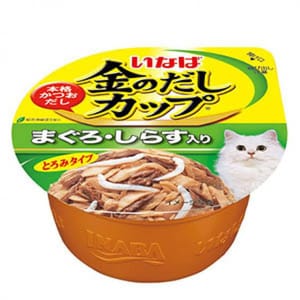 CIAO CIAO 貓罐頭 日本金湯鰹味杯 金槍魚．銀魚味 70g 70g  正面圖