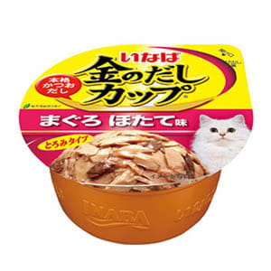 CIAO CIAO 貓罐頭 日本金湯鰹味杯 金槍魚．干貝味 70g 70g  正面圖