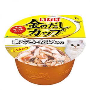 CIAO CIAO 貓罐頭 日本金湯鰹味杯 金槍魚.鯛魚味 70g 70g 正面圖