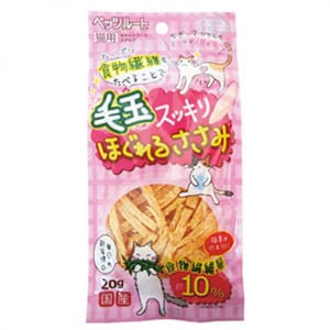 日本Petz 日本Petz Route 毛玉 去毛球 雞肉軟條 20g 20g 貓用 正面圖