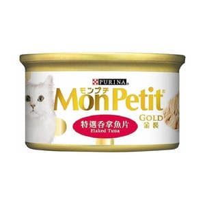 MonPetit MonPetit 貓罐頭 金裝系列 金裝特選吞拿魚片 85g 85g 正面圖