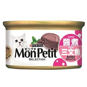MonPetit MonPetit 貓罐頭 至尊系列 醬煮三文魚 85g 85g 正面圖