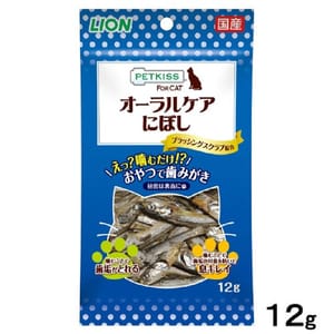 日本獅王LION 日本獅王LION Pet 貓用口腔護理零食 小魚乾 12g 12g 貓用 正面圖